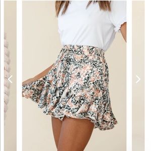 Selfie Leslie - Robyn flounce skirt (pink leopard)